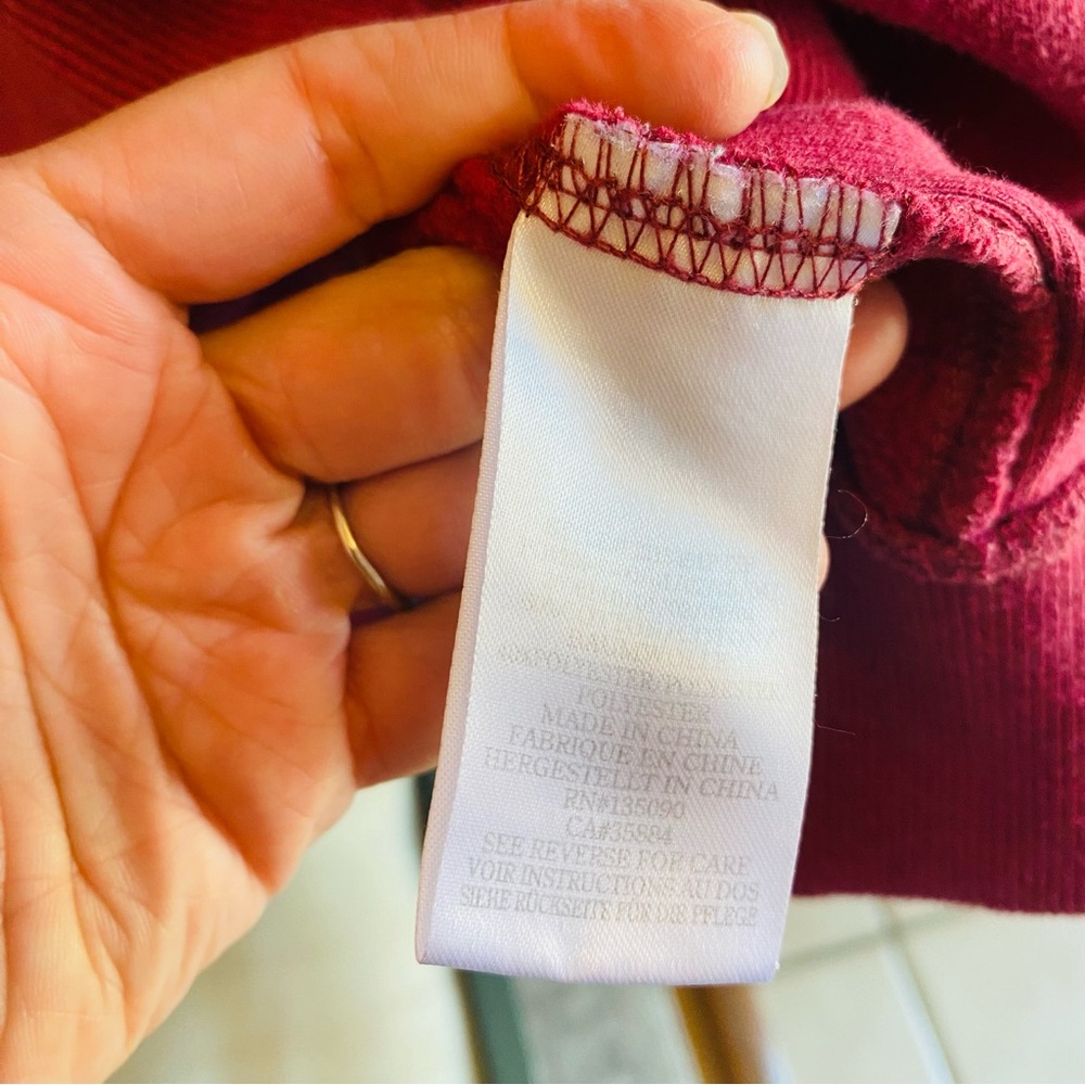 Peloton Burgundy Full Zip-Up Logo Hoodie, Womens XL - Picture 6 of 7